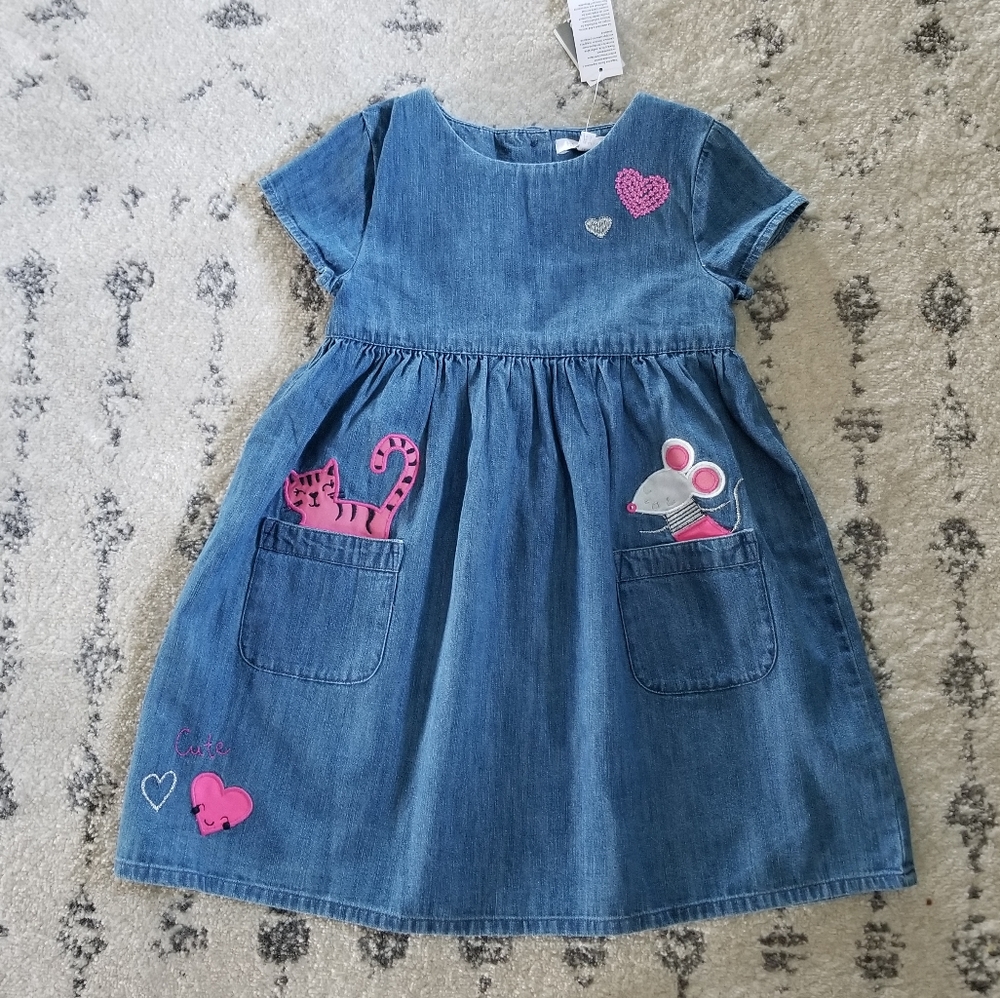 Toddler girl denim dress by blue zoo 2/3Y
